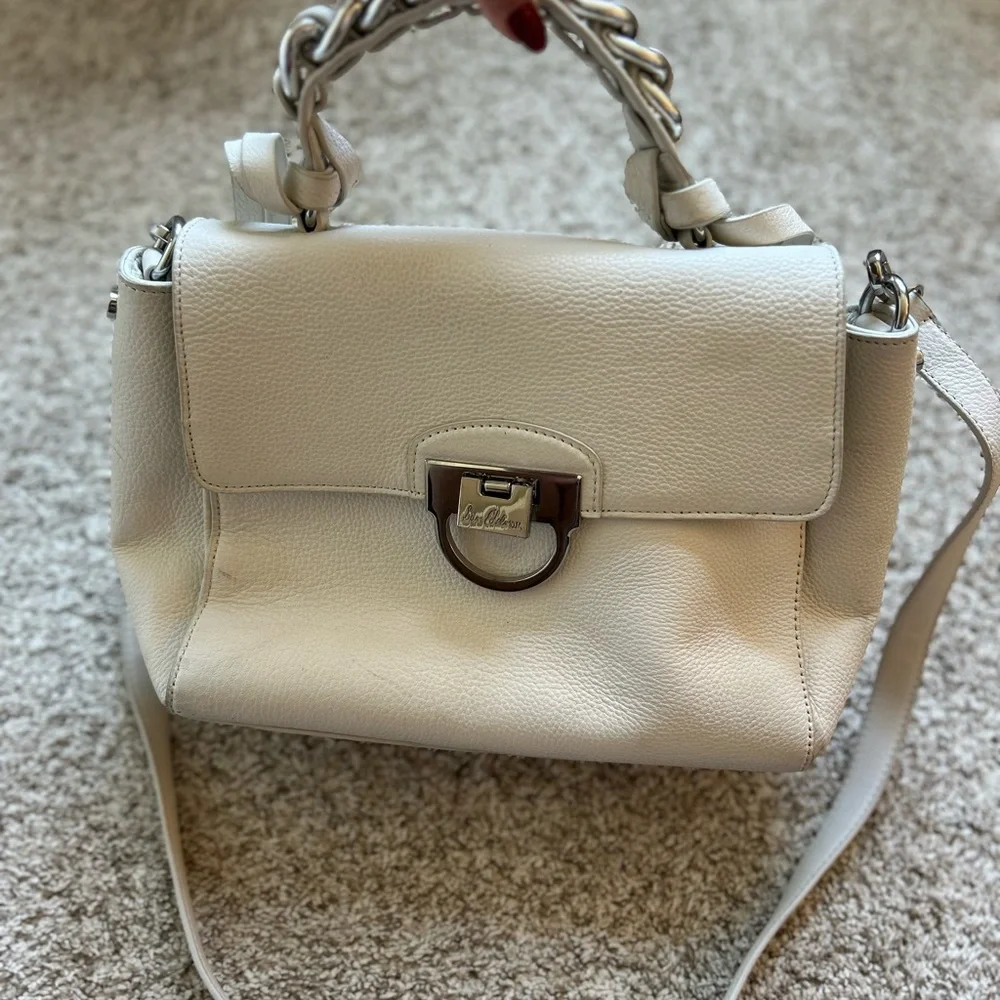 Sam Edelman White Leather Shoulder Bag - Picture 1 of 3